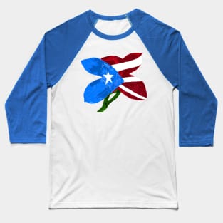 Puerto Rican Orchid Baseball T-Shirt